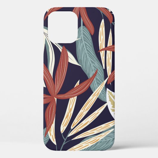 クリエイティブの継ぎ目のない模様で、熱帯植物が乗っている  Case-Mate iPhoneケース (裏面)