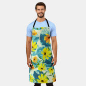 クリエイティブの継ぎ目のない水彩絵 エプロン (着用した状態)