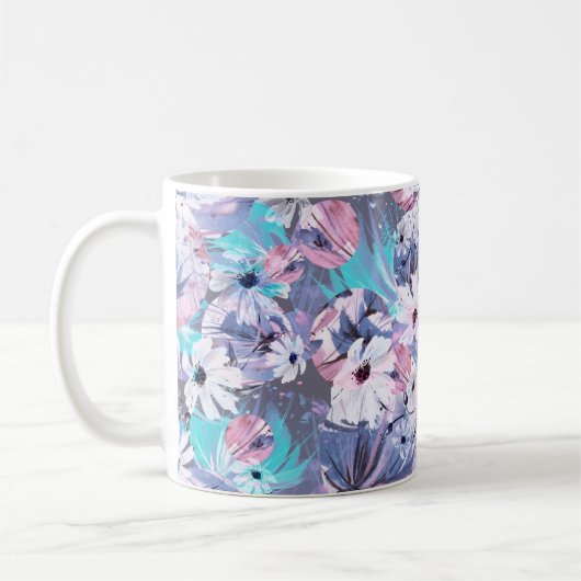 クリエイティブの継ぎ目のない水彩絵 コーヒーマグカップ (左)