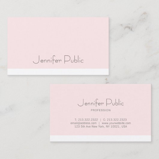 クリエイティブの豪華なお洒落なデザインの赤面のピンクのプロフェッショナル 名刺 (正面/裏面)