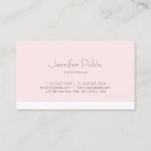 クリエイティブの豪華なお洒落なデザインの赤面のピンクのプロフェッショナル 名刺 (裏面)