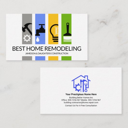 クリエイティブの道具用バナー 名刺 (正面/裏面)