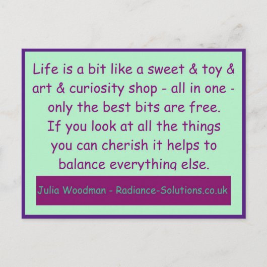 クリエイティブはがき11無料で最も大切/ショップ ポストカード (正面)