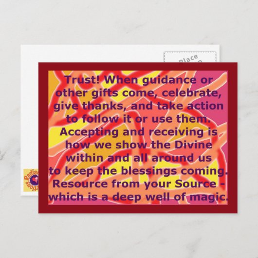 クリエイティブはがき3信頼魔法ウェルソースフレーム ポストカード (正面/裏面)