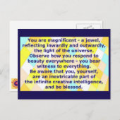 クリエイティブはがき7 – あなたは壮大な宝石である ポストカード (正面/裏面)