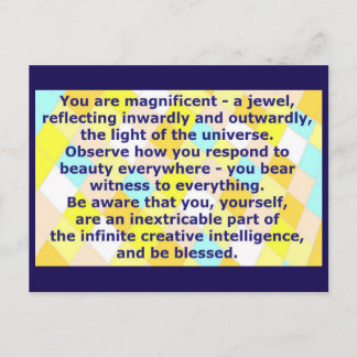 クリエイティブはがき7 – あなたは壮大な宝石である ポストカード