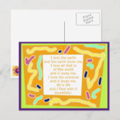 クリエイティブはがき8 – ライフフローのワードアート ポストカード (正面/裏面)