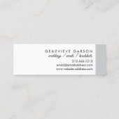 クリエイティブはっきりしたモノグラムのロゴグレーソーシャルメディア スキニー名刺 (裏面)