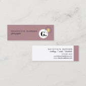 クリエイティブはっきりしたモノグラムのロゴメイブソーシャルメディア スキニー名刺 (正面/裏面)