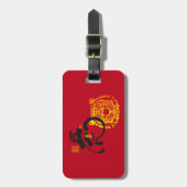クリエイティブはっきりした赤Chinoiserieタイガーのシンボル ラゲッジタグ (正面縦)