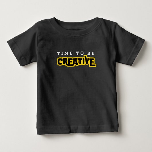 クリエイティブやる気を起こさせるタイポグラフィ ベビーTシャツ (正面)
