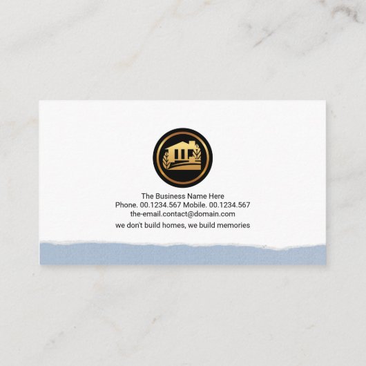 クリエイティブれんが組積造作業建築手納屋 名刺 (裏面)