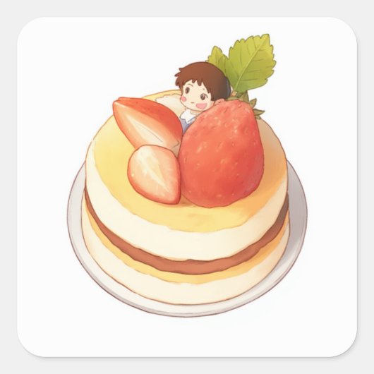 クリエイティブアニメステッカー スクエアシール (正面)