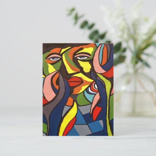 クリエイティブアフリカアートポストカード ポストカード (スタンド正面)