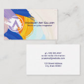 クリエイティブアーツロゴ | ブラシ付絵を描き背景 名刺 (正面/裏面)