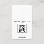 クリエイティブアーティスカスタムトのアートワークQRコード付き写真 名刺 (裏面)