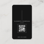 クリエイティブアーティスカスタムトのアートワークQRコード付き写真 名刺 (裏面)