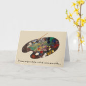 クリエイティブアーティストとペインター誕生日カード カード (黄色い花)