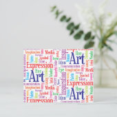 クリエイティブアーティストまたはデザイナーのインスピレーションの言葉 ポストカード (スタンド正面)