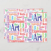 クリエイティブアーティストまたはデザイナーのインスピレーションの言葉 ポストカード (正面/裏面)