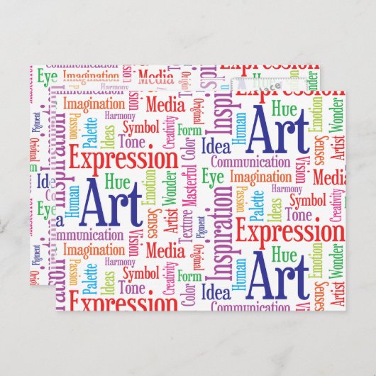 クリエイティブアーティストまたはデザイナーのインスピレーションの言葉 ポストカード (正面/裏面)