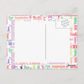 クリエイティブアーティストまたはデザイナーのインスピレーションの言葉 ポストカード (裏面)