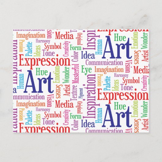 クリエイティブアーティストまたはデザイナーのインスピレーションの言葉 ポストカード (正面)