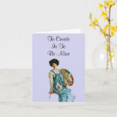 クリエイティブアーティストノートカード カード (黄色い花)