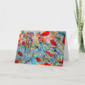 クリエイティブアーティストペインター抽象芸術シンカー誕生日 カード (正面)