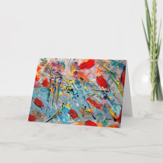 クリエイティブアーティストペインター抽象芸術シンカー誕生日 カード (正面)