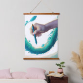 クリエイティブアートウッドトップウォールタペストリー 吊り下げ型タペストリー (寝室)