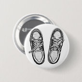 クリエイティブアートシューズスニーカー鉛筆アートグラフィックスbl 缶バッジ (正面&裏面)