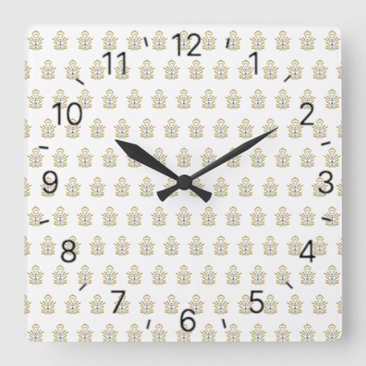 クリエイティブアートデザイン スクエア壁時計 (正面)