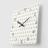 クリエイティブアートデザイン スクエア壁時計 (傾斜)