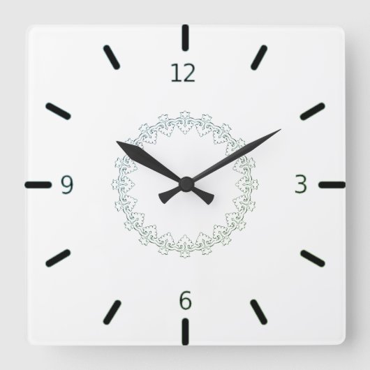 クリエイティブアートデザイン スクエア壁時計 (正面)