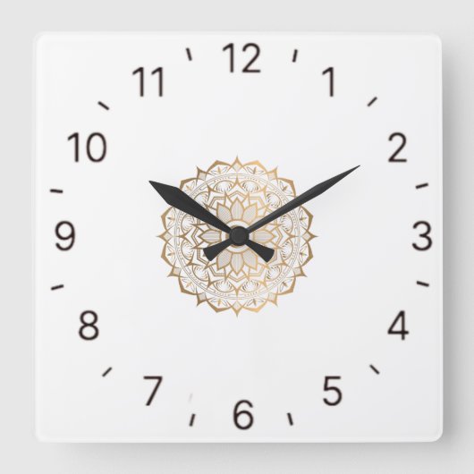 クリエイティブアートデザイン スクエア壁時計 (正面)