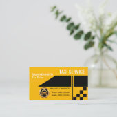 クリエイティブイすごいエローカーサイドビュー表示タクシー 名刺 (スタンド正面)