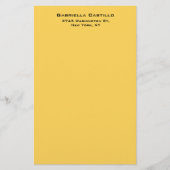 クリエイティブイエローカラープレーンエレガントシンプル 便箋 (正面)