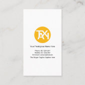 クリエイティブイエロータクシーグリッドラインルートタクシードライバー 名刺 (裏面)