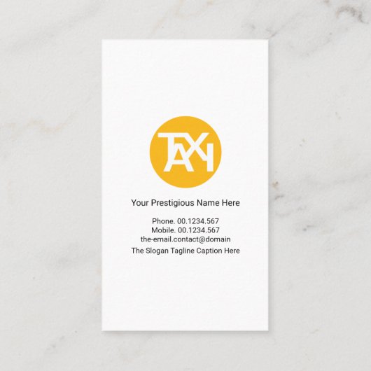 クリエイティブイエロータクシーグリッドラインルートタクシードライバー 名刺 (裏面)