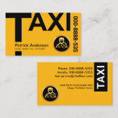 クリエイティブイエロータクシー標識キャブドライバ 名刺 (正面/裏面)