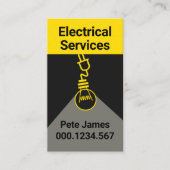 クリエイティブイエローバルブフラッシュライト 名刺 (正面)