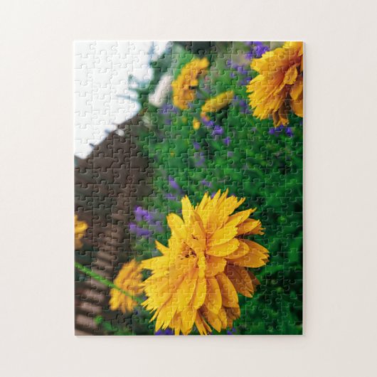 クリエイティブイエローフラワーガーデン写真ジグソーパズル ジグソーパズル (縦)