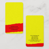 クリエイティブイエローレッド抽象芸術アート 名刺 (正面/裏面)