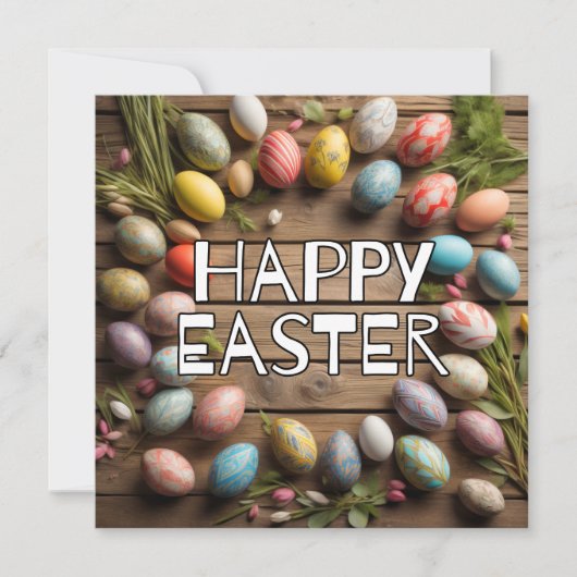 クリエイティブイースターエッグコラージュ カード (正面)