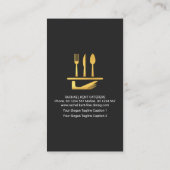 クリエイティブウェイタースーツエプロン提供プレート刃物 名刺 (裏面)