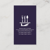 クリエイティブウェイタータキシードサービスプレート 名刺 (裏面)