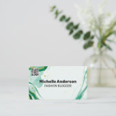 クリエイティブウォーターカラーアート | QRコード名刺 名刺 (スタンド正面)