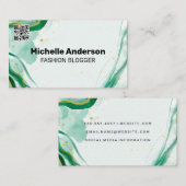 クリエイティブウォーターカラーアート | QRコード名刺 名刺 (正面/裏面)