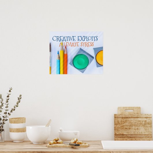 クリエイティブエクスプロイト緩和ストレス ポスター (キッチン)